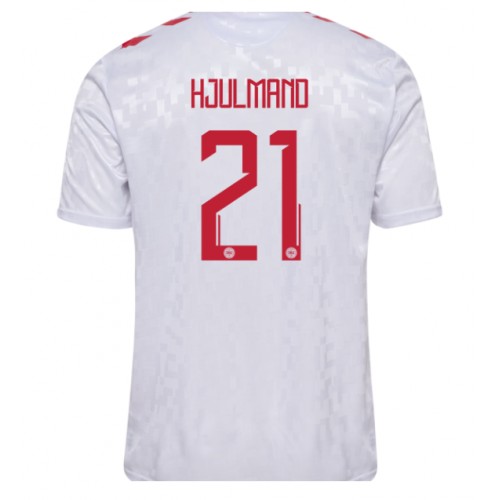 Pánský Fotbalový dres Dánsko Morten Hjulmand #21 ME 2024 Venkovní Krátký Rukáv